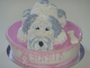 Hond gemaakt van cake